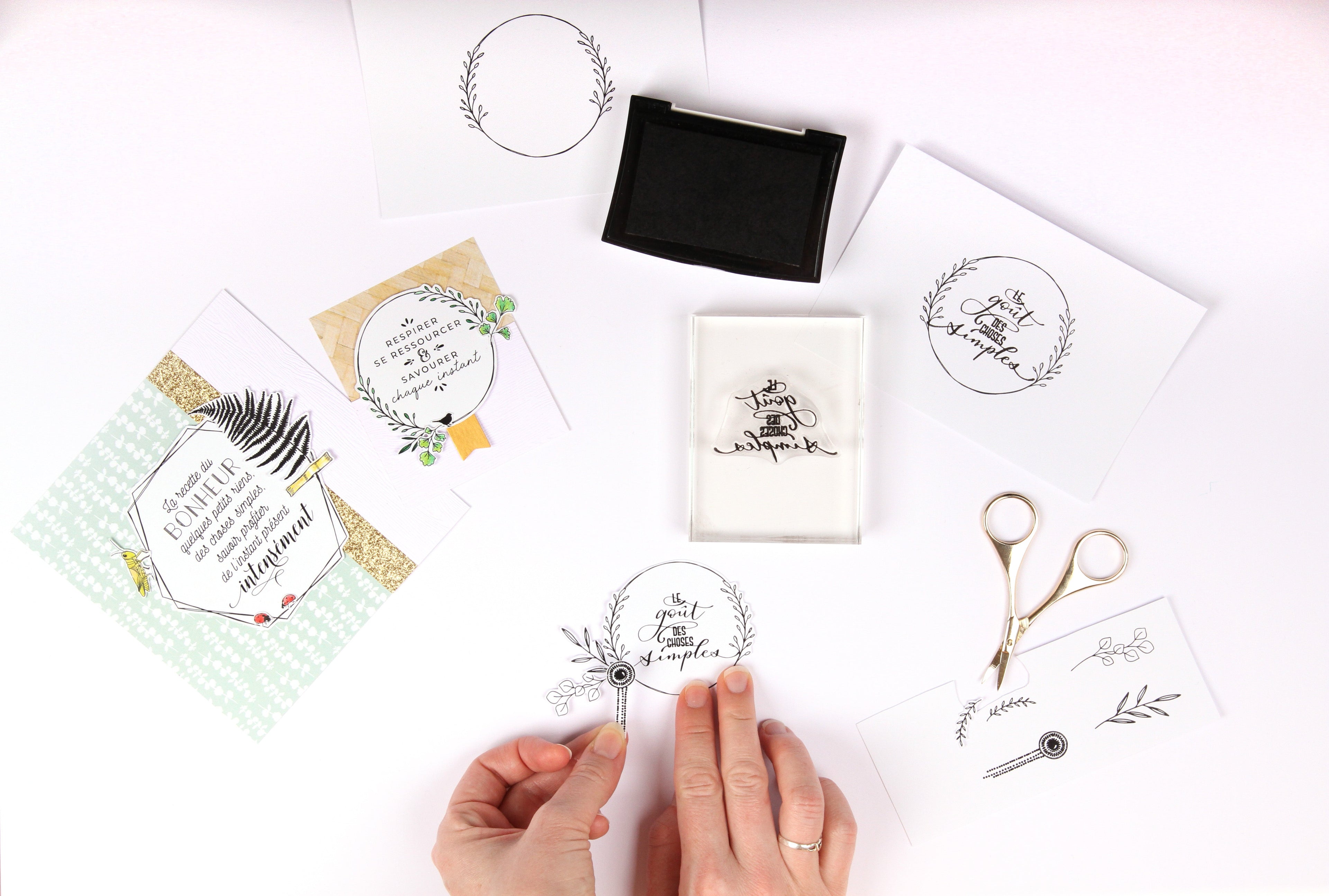 Tampons clear spécial Scrapbooking - Mots en Français