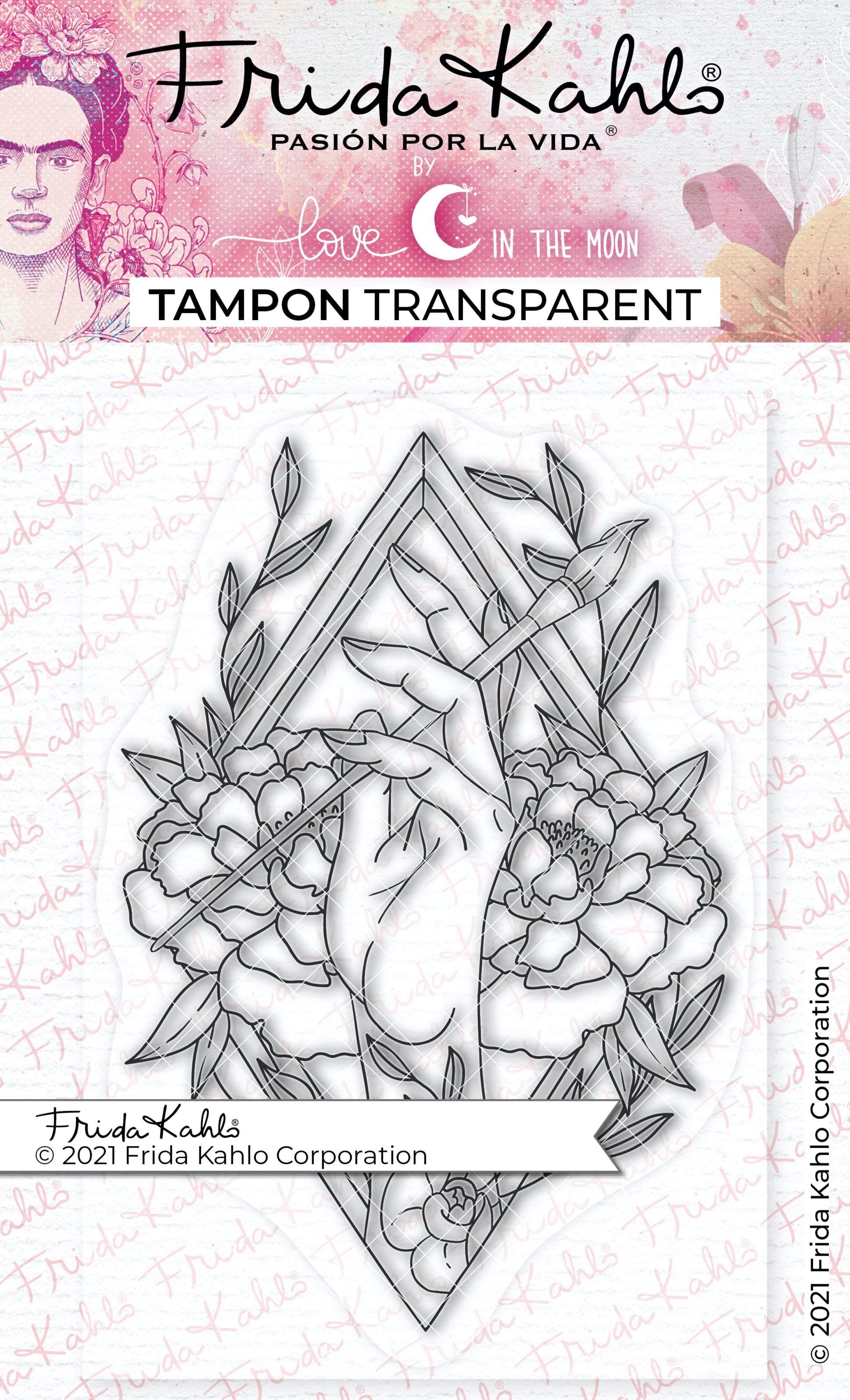 Tampon transparent "Une main en or" Frida Kahlo®