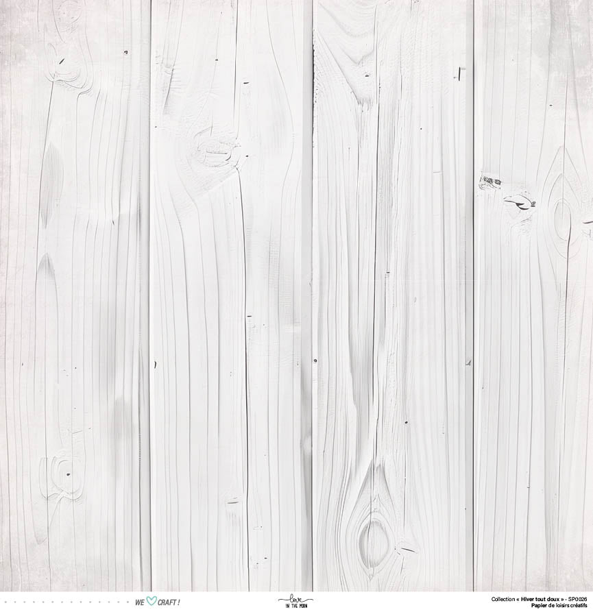 Set Papiers Scrapbooking - Hiver tout doux - Love in the Moon