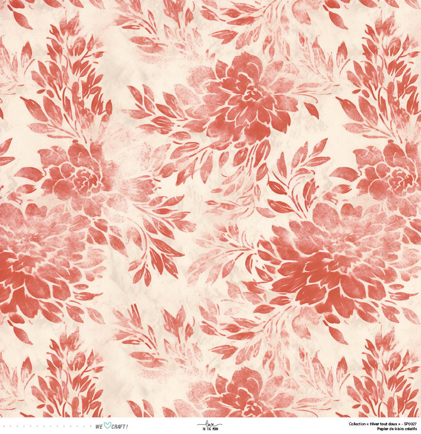 Set Papiers Scrapbooking - Hiver tout doux - Love in the Moon