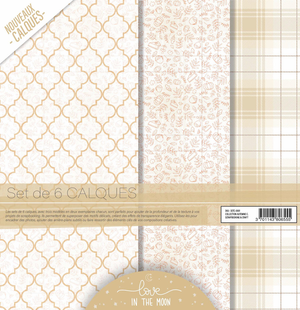 Set de Calques Scrapbooking - Automne Chaleureux - Love in the Moon