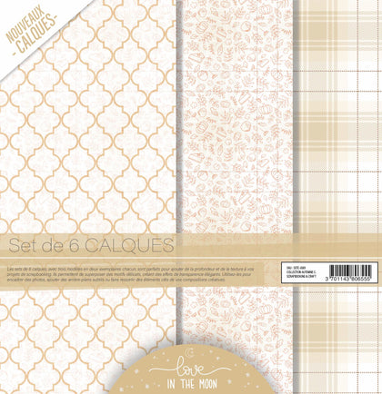 Set de 6 Calques Scrapbooking - Automne Chaleureux - Love in the Moon