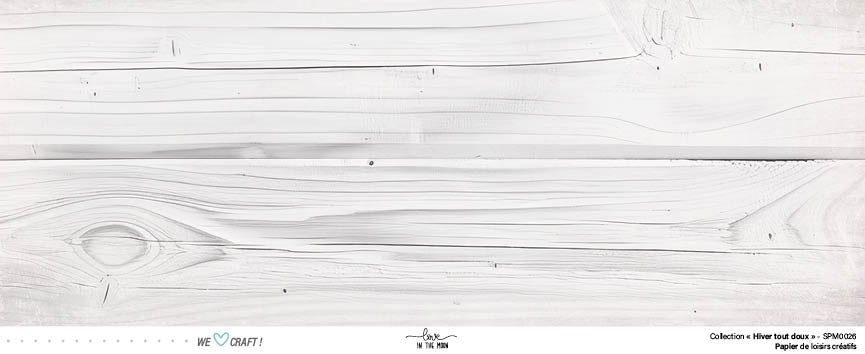 Set Papiers Scrapbooking - Hiver tout doux - Love in the Moon