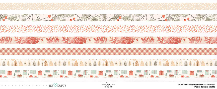 Set Papiers Scrapbooking - Hiver tout doux - Love in the Moon