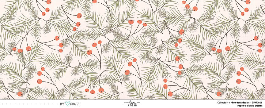 Set Papiers Scrapbooking - Hiver tout doux - Love in the Moon