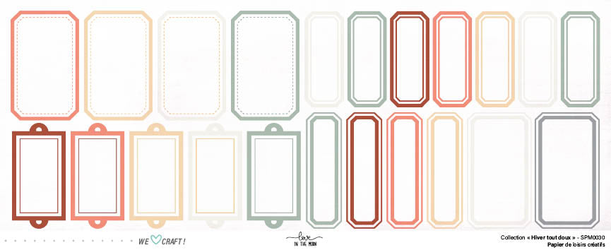 Set Papiers Scrapbooking - Hiver tout doux - Love in the Moon