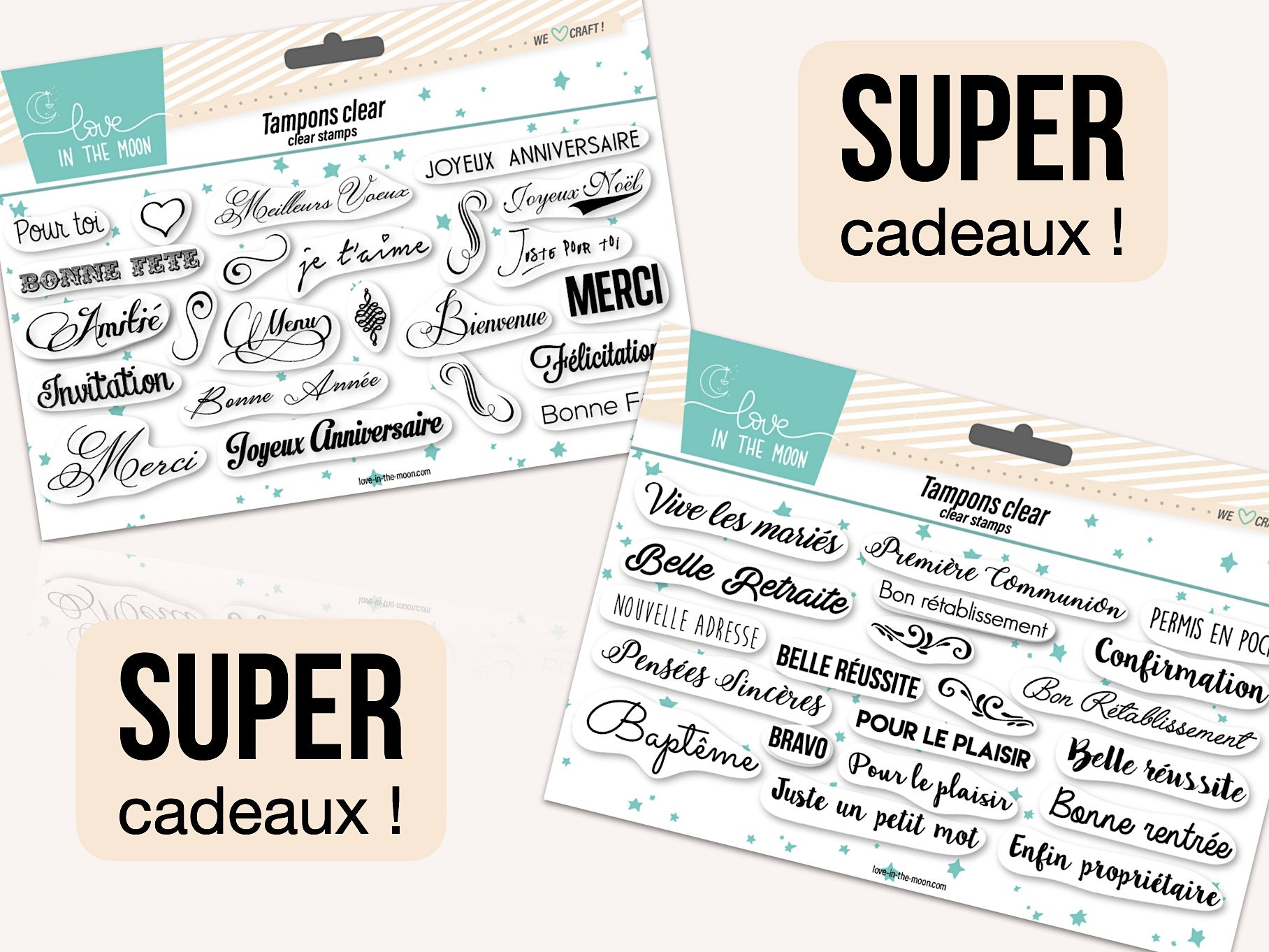 Duo de 2 planches 10x21cm - Super utiles !