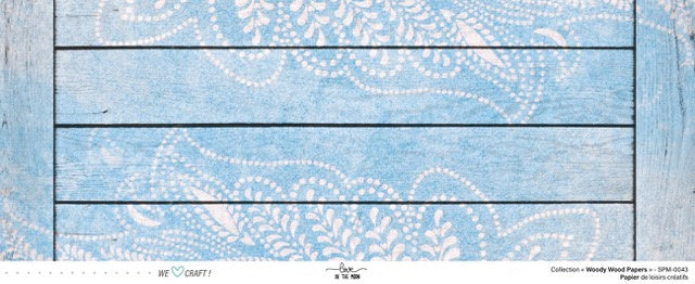 Set 12 papiers Woody Wood Flowers - 6 papiers 30,5x31,5 cm + 6 papiers 12x30,5cm