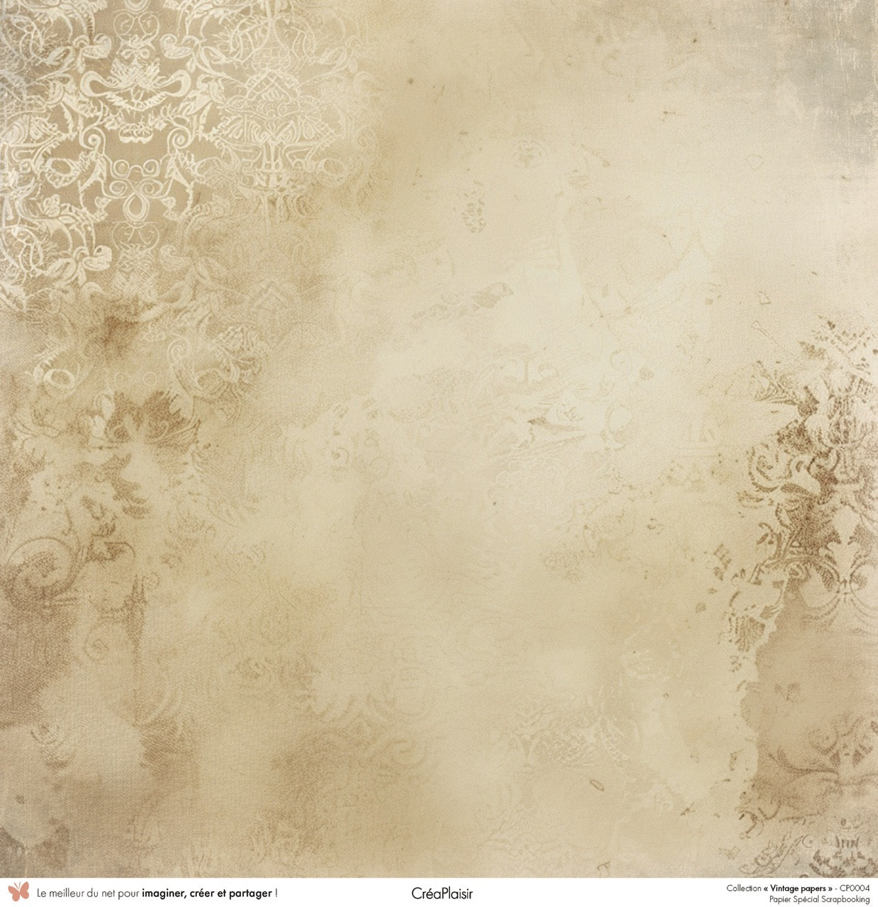 Set papiers Vintage Papers - 6 papiers 30,5x31,5 cm + 6 papiers 12x30,5cm