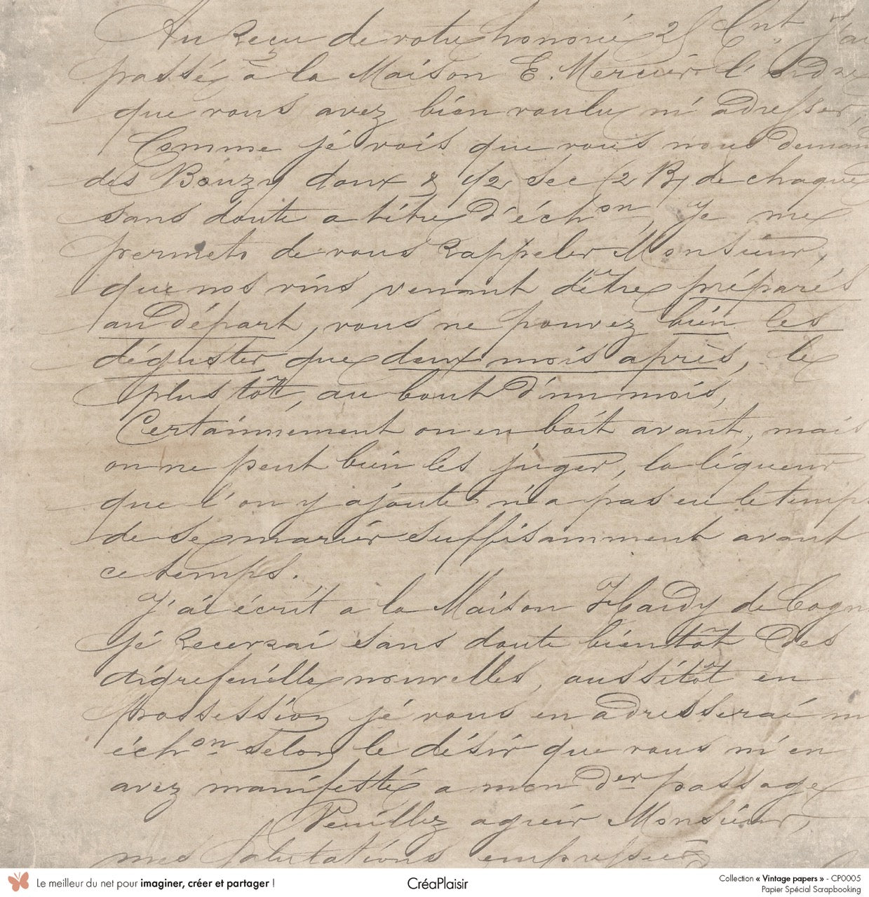 Set papiers Vintage Papers - 6 papiers 30,5x31,5 cm + 6 papiers 12x30,5cm