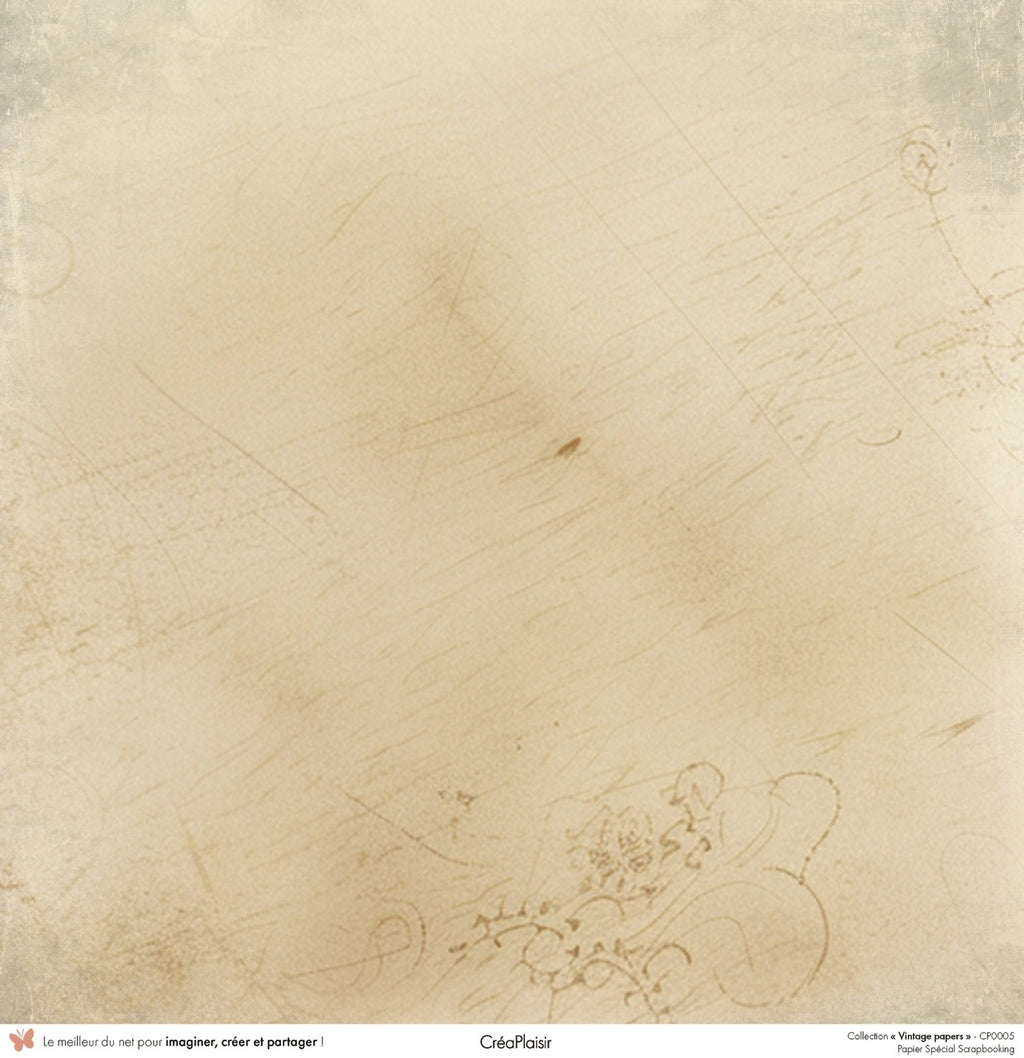 Set papiers Vintage Papers - 6 papiers 30,5x31,5 cm + 6 papiers 12x30,5cm