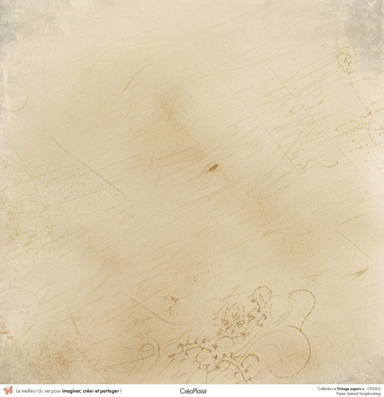 Set papiers Vintage Papers - 6 papiers 30,5x31,5 cm + 6 papiers 12x30,5cm