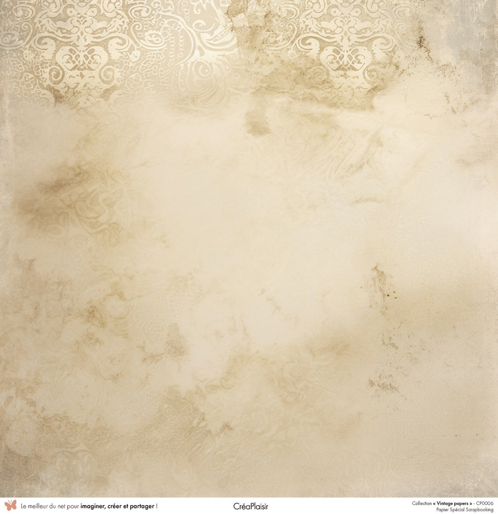 Set papiers Vintage Papers - 6 papiers 30,5x31,5 cm + 6 papiers 12x30,5cm