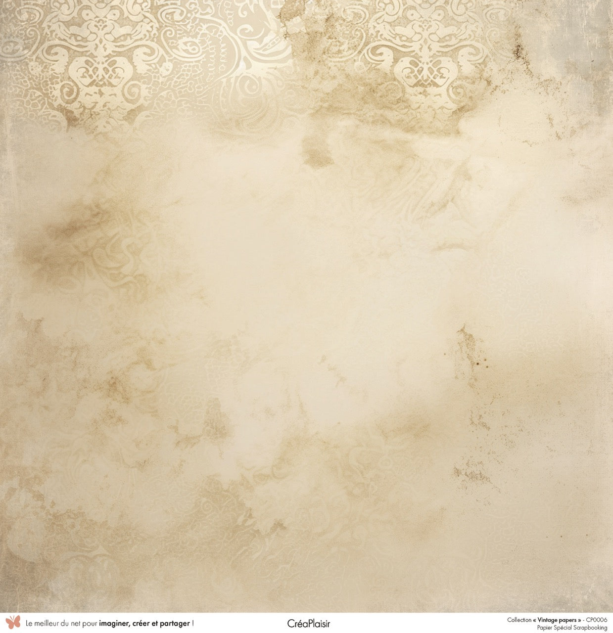 Set papiers Vintage Papers - 6 papiers 30,5x31,5 cm + 6 papiers 12x30,5cm