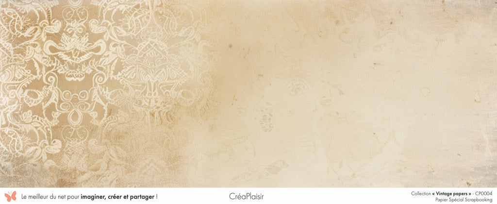 Set papiers Vintage Papers - 6 papiers 30,5x31,5 cm + 6 papiers 12x30,5cm