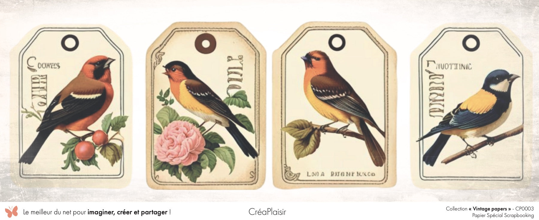 Set papiers Vintage Papers - 6 papiers 30,5x31,5 cm + 6 papiers 12x30,5cm