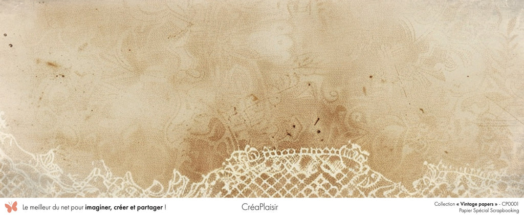 Set papiers Vintage Papers - 6 papiers 30,5x31,5 cm + 6 papiers 12x30,5cm