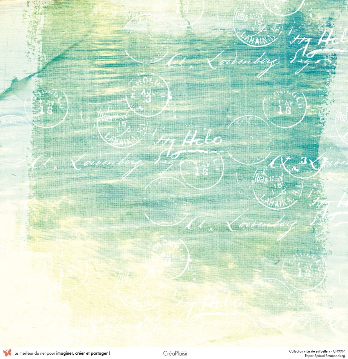 Set papiers La vie est belle - 6 papiers 30,5x31,5 cm + 6 papiers 12x30,5cm