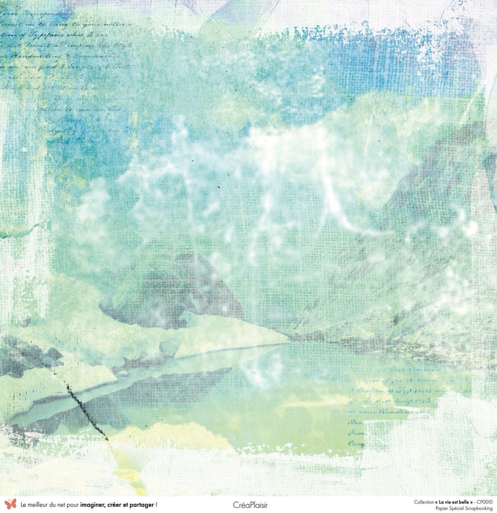 Set papiers La vie est belle - 6 papiers 30,5x31,5 cm + 6 papiers 12x30,5cm