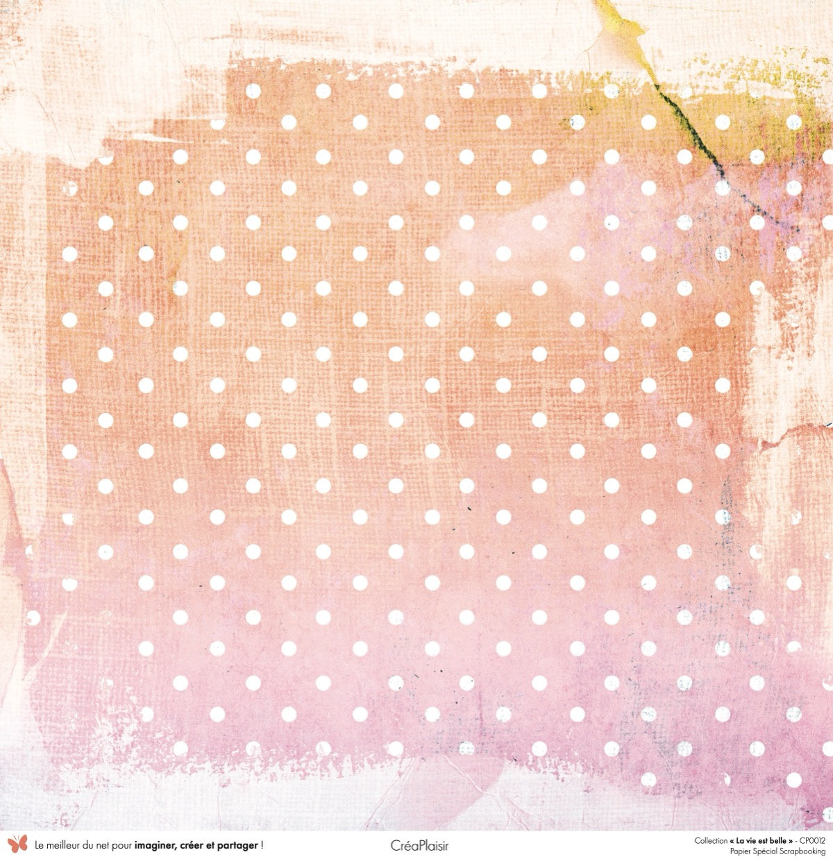 Set papiers La vie est belle - 6 papiers 30,5x31,5 cm + 6 papiers 12x30,5cm