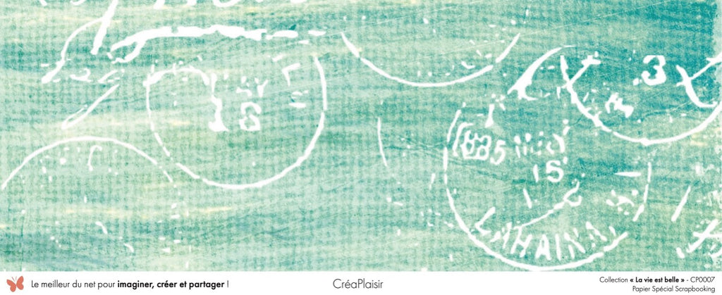 Set papiers La vie est belle - 6 papiers 30,5x31,5 cm + 6 papiers 12x30,5cm