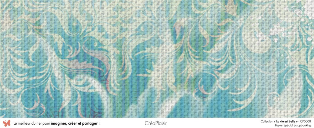 Set papiers La vie est belle - 6 papiers 30,5x31,5 cm + 6 papiers 12x30,5cm