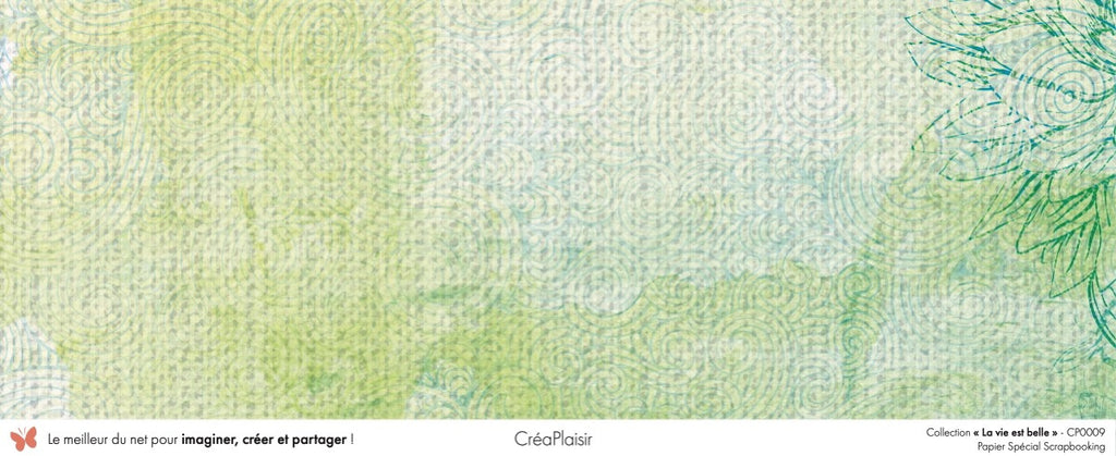 Set papiers La vie est belle - 6 papiers 30,5x31,5 cm + 6 papiers 12x30,5cm