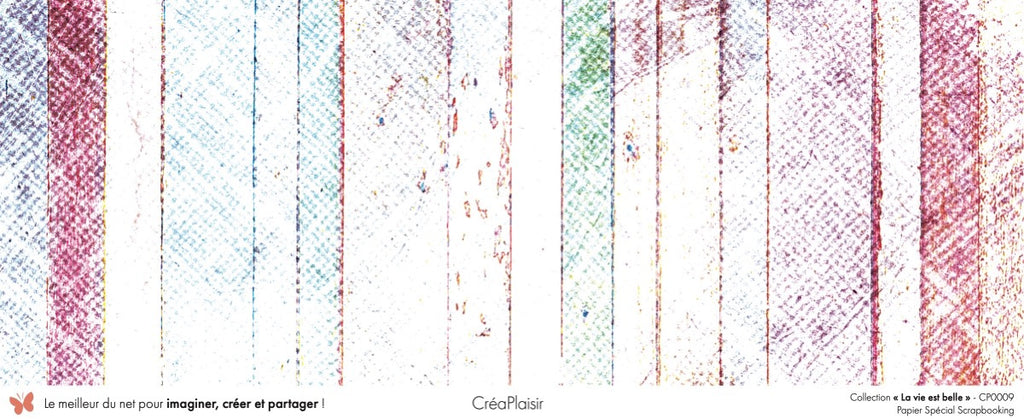 Set papiers La vie est belle - 6 papiers 30,5x31,5 cm + 6 papiers 12x30,5cm