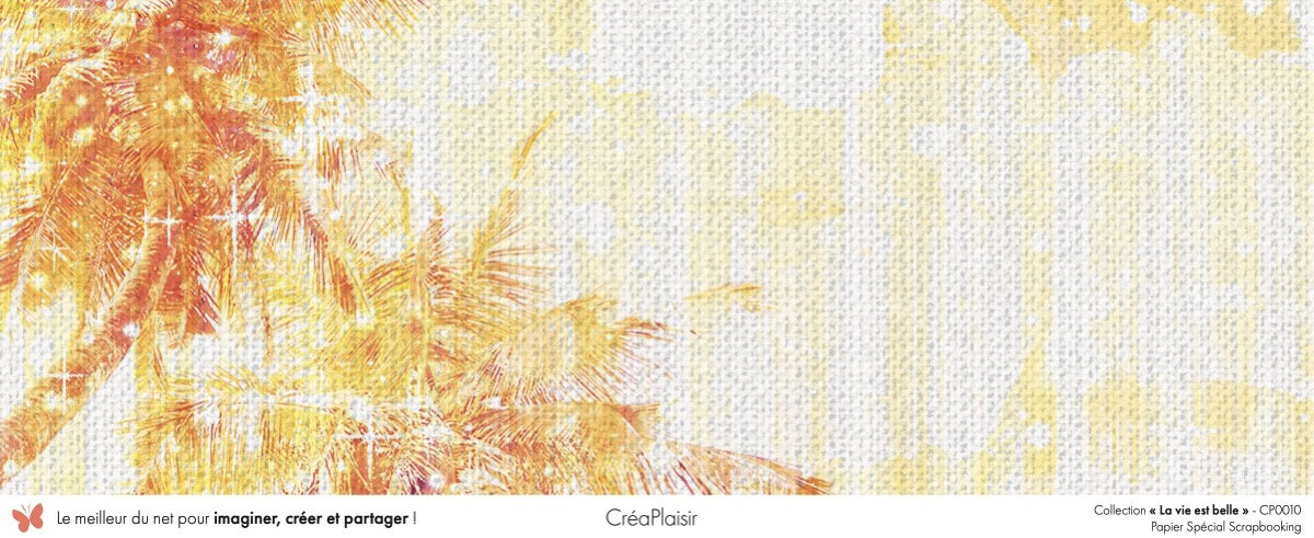 Set papiers La vie est belle - 6 papiers 30,5x31,5 cm + 6 papiers 12x30,5cm