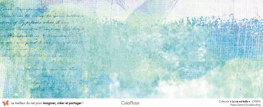 Set papiers La vie est belle - 6 papiers 30,5x31,5 cm + 6 papiers 12x30,5cm