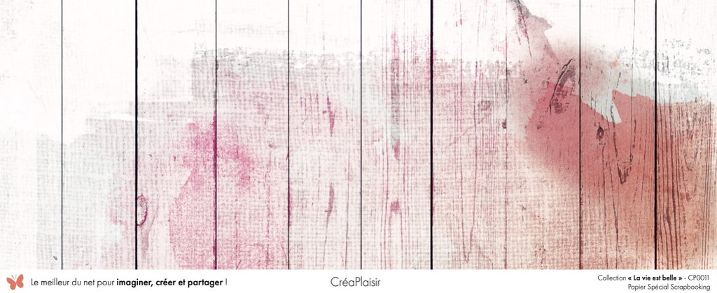 Set papiers La vie est belle - 6 papiers 30,5x31,5 cm + 6 papiers 12x30,5cm