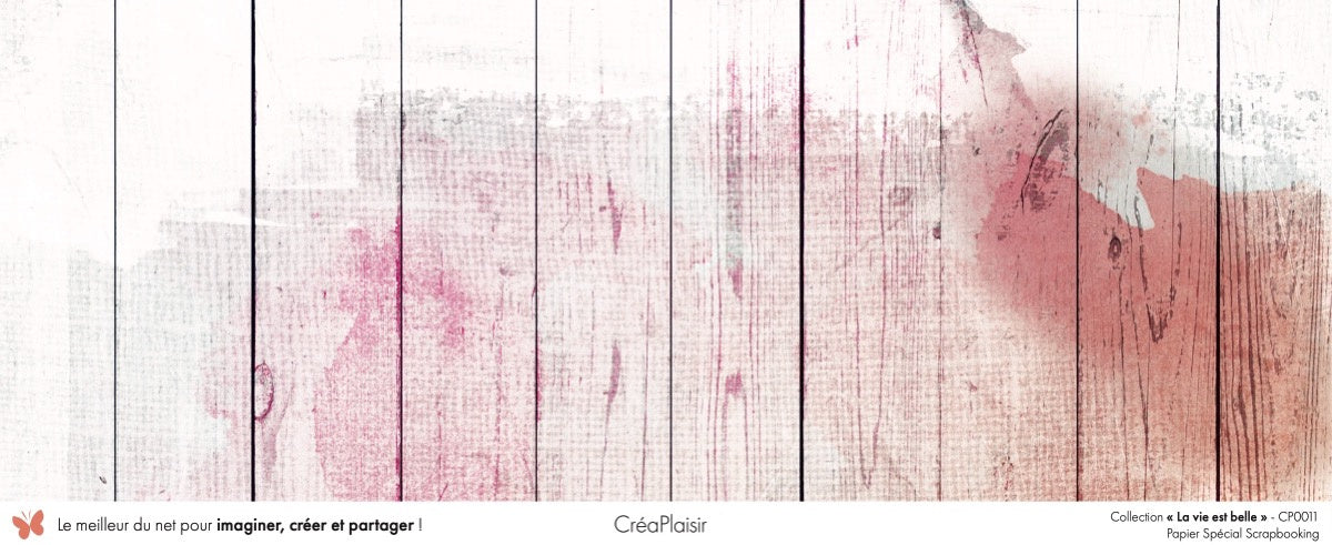 Set papiers La vie est belle - 6 papiers 30,5x31,5 cm + 6 papiers 12x30,5cm