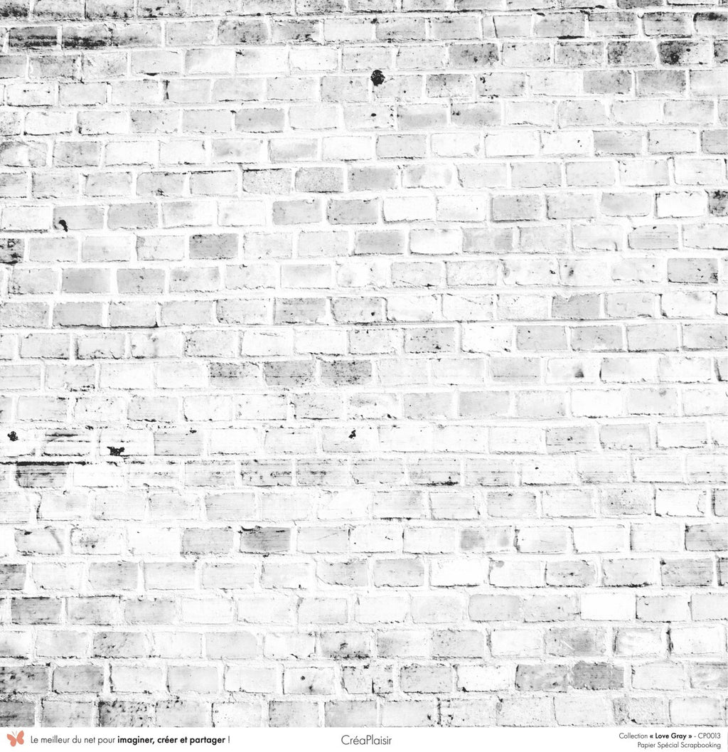 Set 12 papiers Love Gray - 6 papiers 30,5x31,5 cm + 6 papiers 12x30,5cm