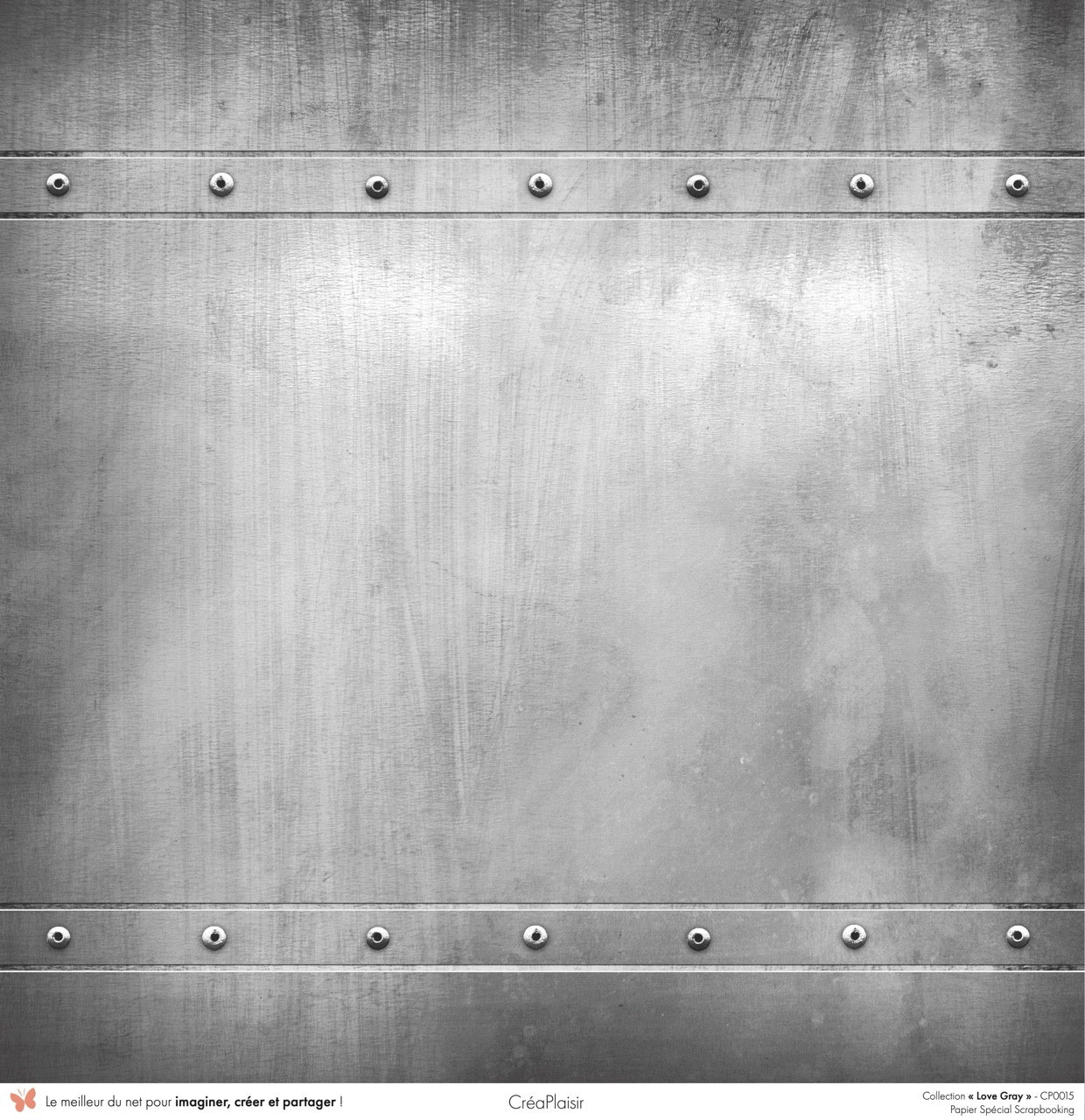 Set 12 papiers Love Gray - 6 papiers 30,5x31,5 cm + 6 papiers 12x30,5cm