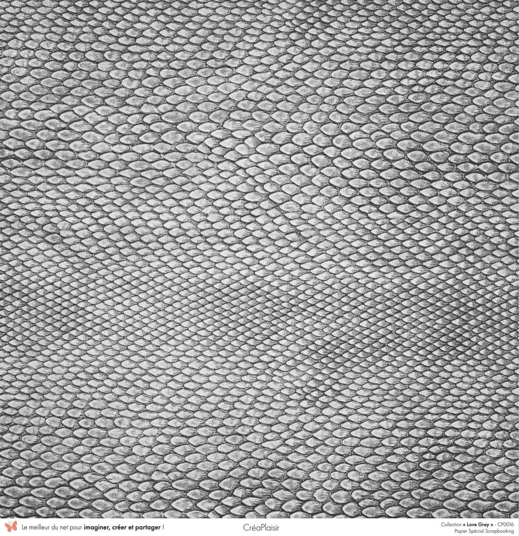 Set 12 papiers Love Gray - 6 papiers 30,5x31,5 cm + 6 papiers 12x30,5cm