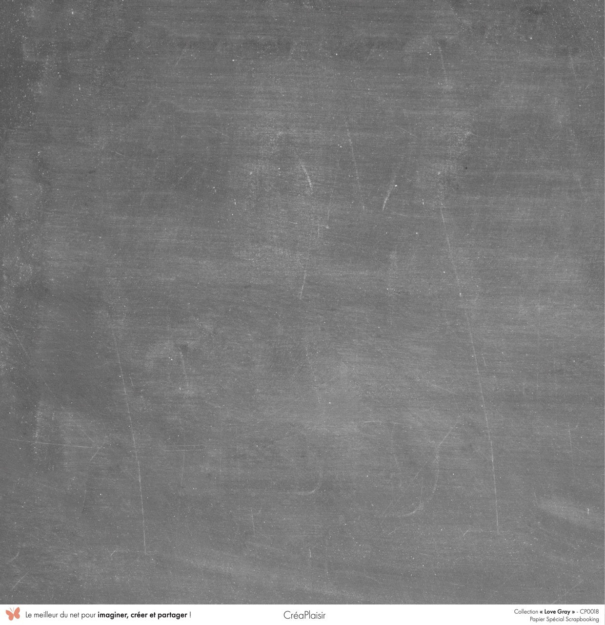 Set 12 papiers Love Gray - 6 papiers 30,5x31,5 cm + 6 papiers 12x30,5cm