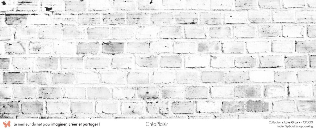 Set 12 papiers Love Gray - 6 papiers 30,5x31,5 cm + 6 papiers 12x30,5cm