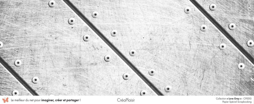 Set 12 papiers Love Gray - 6 papiers 30,5x31,5 cm + 6 papiers 12x30,5cm