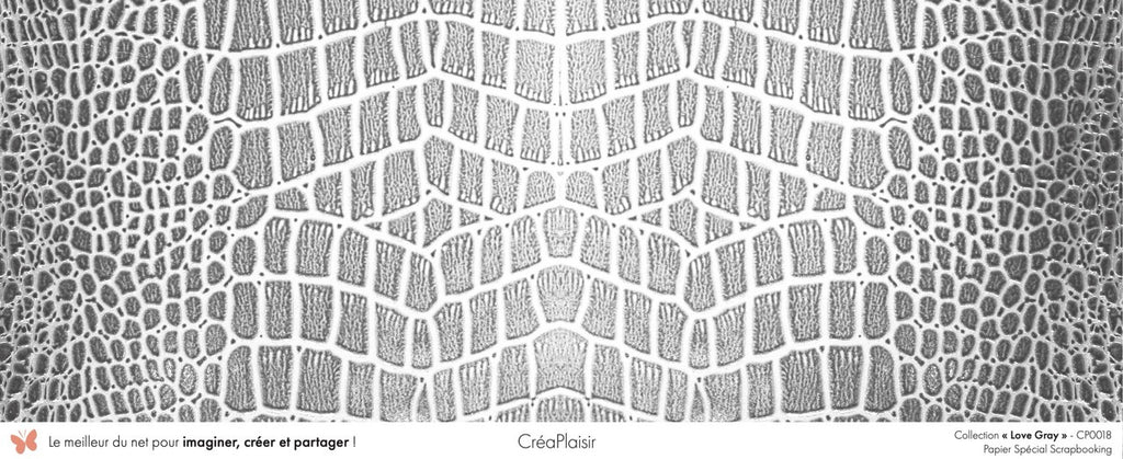 Set 12 papiers Love Gray - 6 papiers 30,5x31,5 cm + 6 papiers 12x30,5cm