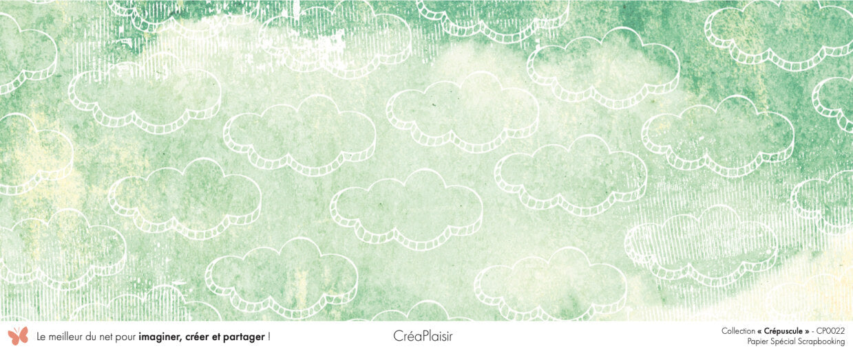 Set papiers Crépuscule - 6 papiers 30,5x31,5 cm + 6 papiers 12x30,5cm