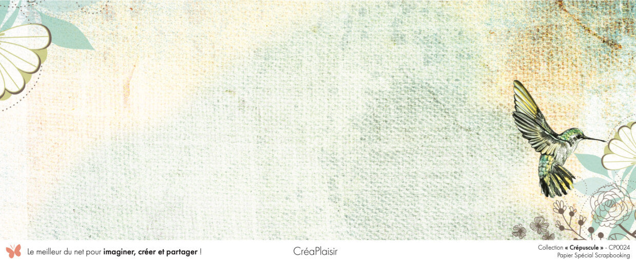 Set papiers Crépuscule - 6 papiers 30,5x31,5 cm + 6 papiers 12x30,5cm