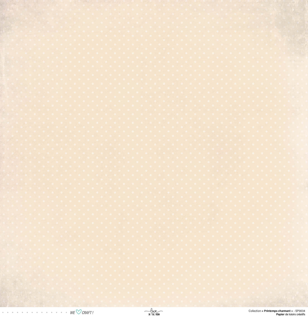 Set 12 Papiers Scrapbooking - Printemps Charmant - 6 papiers 30,5x31,5 cm + 6 papiers 12x30,5cm