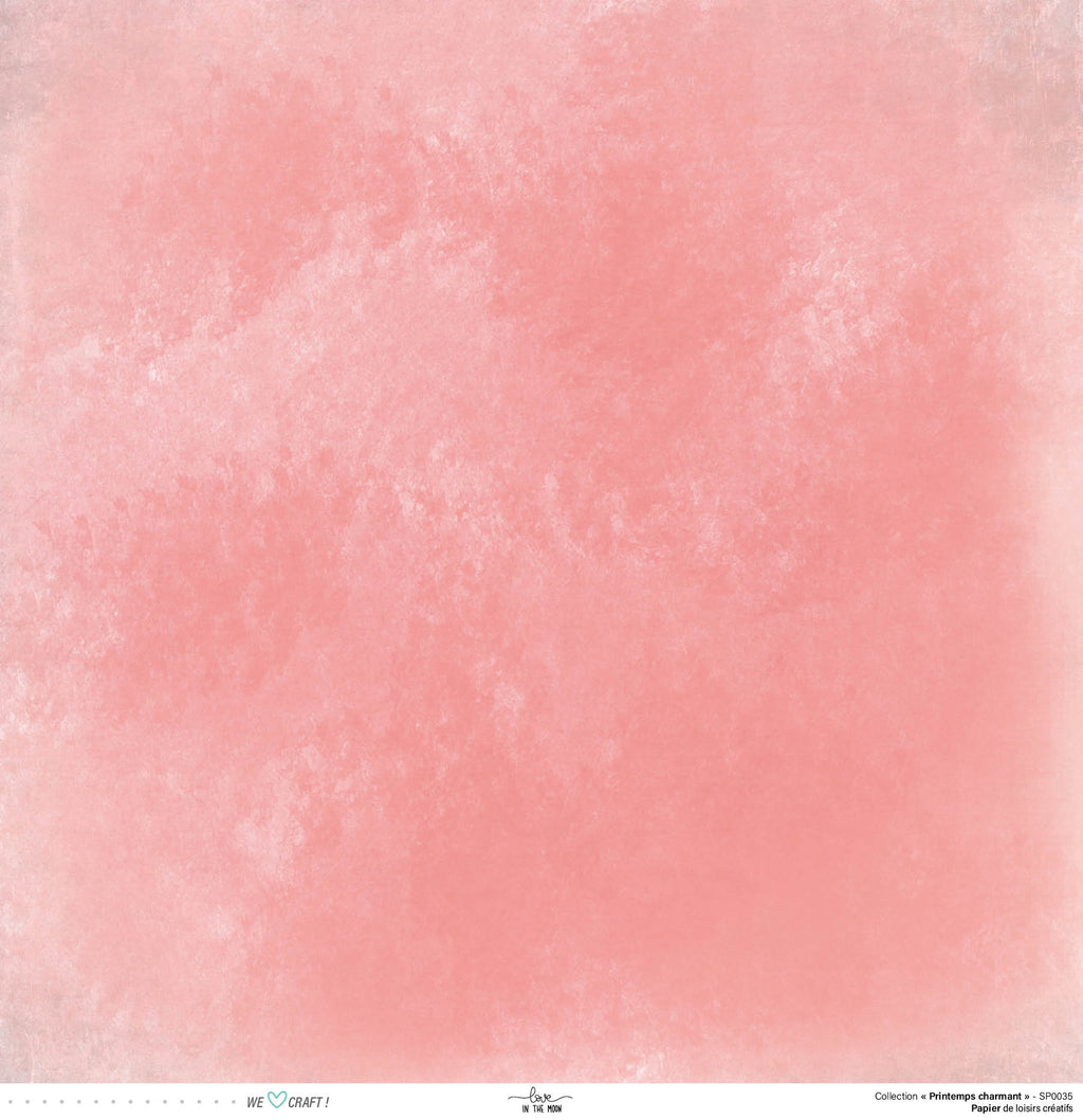 Set 12 Papiers Scrapbooking - Printemps Charmant - 6 papiers 30,5x31,5 cm + 6 papiers 12x30,5cm