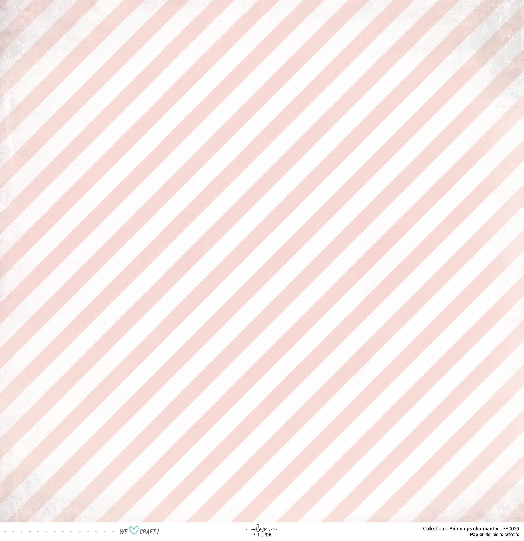 Set 12 Papiers Scrapbooking - Printemps Charmant - 6 papiers 30,5x31,5 cm + 6 papiers 12x30,5cm