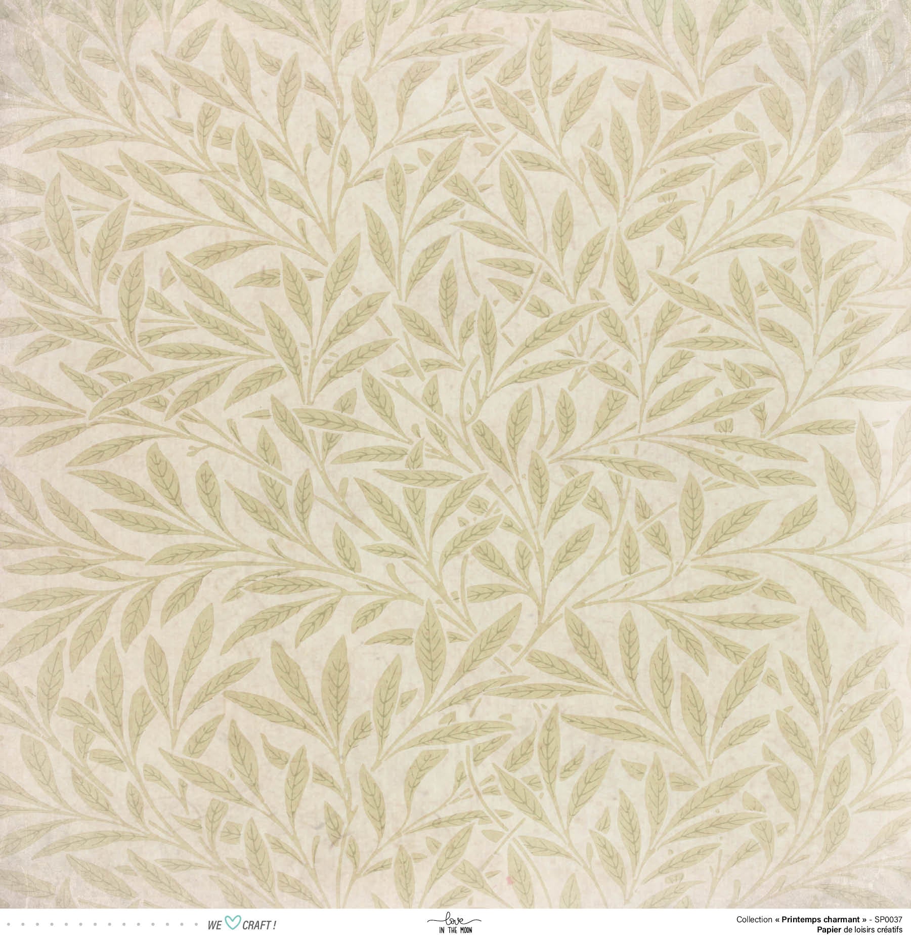 Set 12 Papiers Scrapbooking - Printemps Charmant - 6 papiers 30,5x31,5 cm + 6 papiers 12x30,5cm