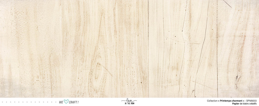 Set 12 Papiers Scrapbooking - Printemps Charmant - 6 papiers 30,5x31,5 cm + 6 papiers 12x30,5cm