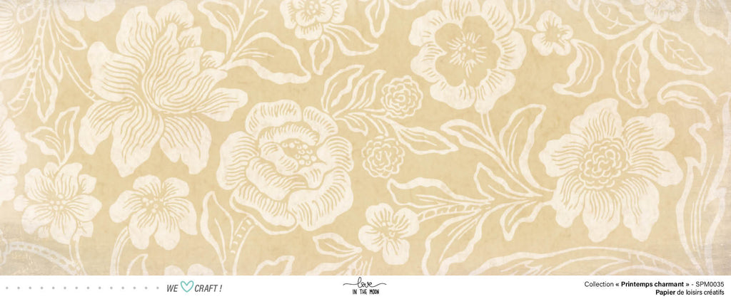 Set 12 Papiers Scrapbooking - Printemps Charmant - 6 papiers 30,5x31,5 cm + 6 papiers 12x30,5cm