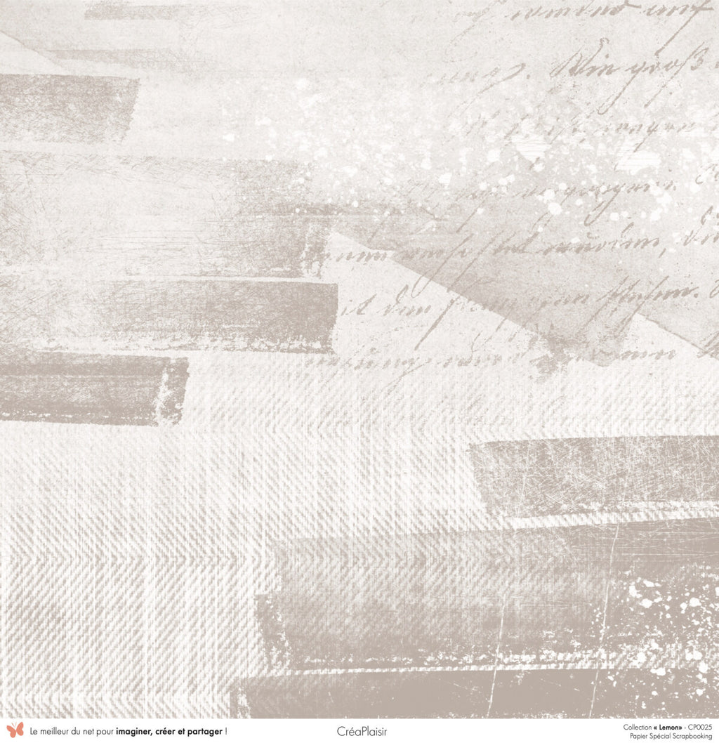 Set papiers Lemon - 6 papiers 30,5x31,5 cm + 6 papiers 12x30,5cm