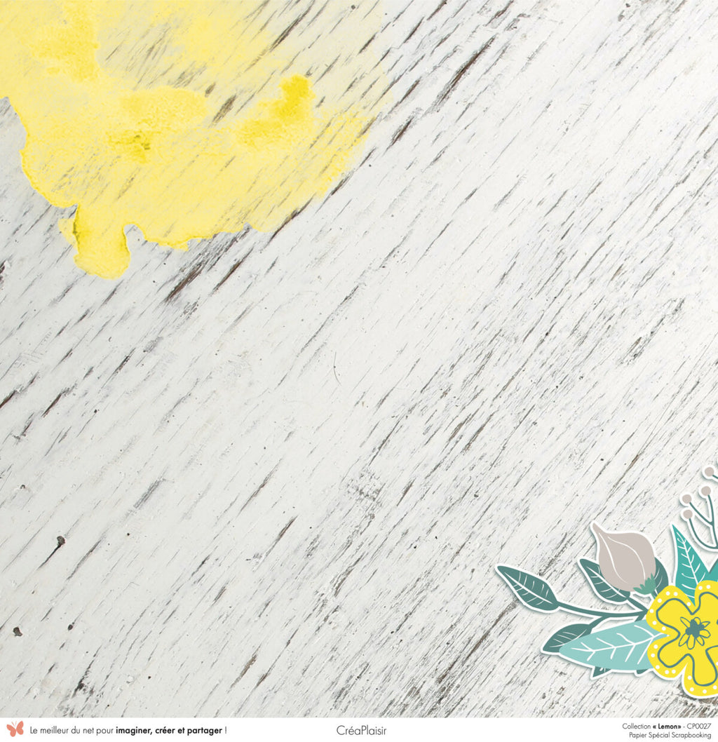 Set papiers Lemon - 6 papiers 30,5x31,5 cm + 6 papiers 12x30,5cm