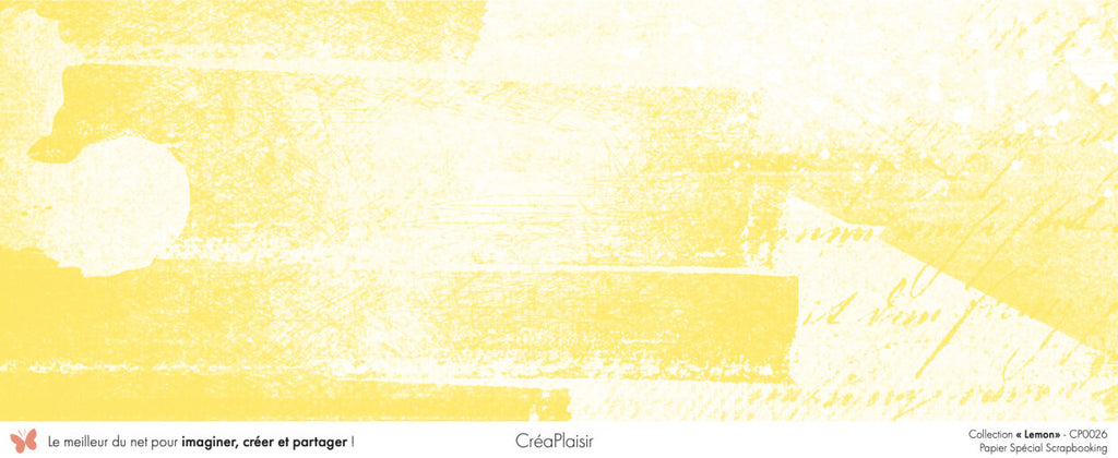 Set papiers Lemon - 6 papiers 30,5x31,5 cm + 6 papiers 12x30,5cm
